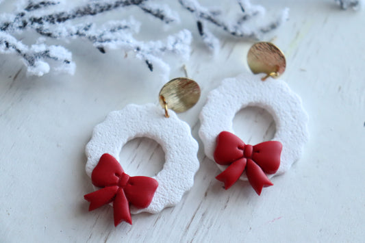 White Wreath Earring