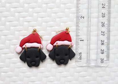 Black Lab Dangle Earrings