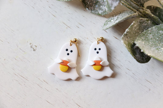 Ghost and Candy Corn Earrings