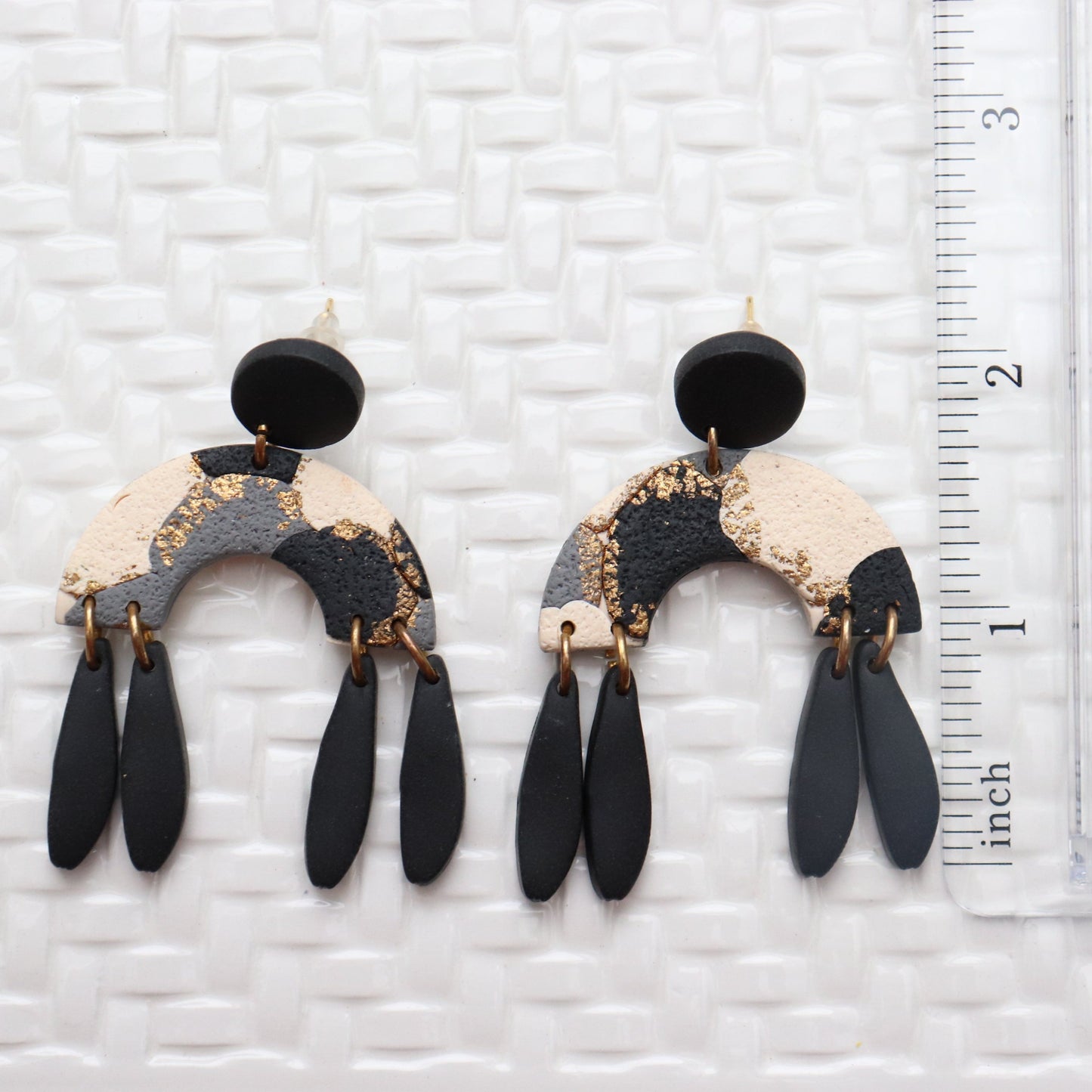 Tri-Colored Statement Earring