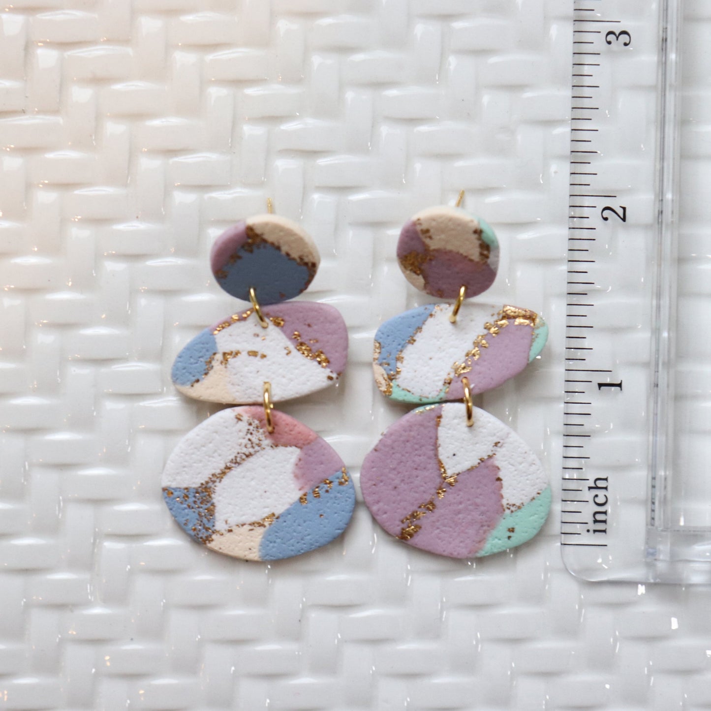 Spring Confetti Triple Dangle Earrings